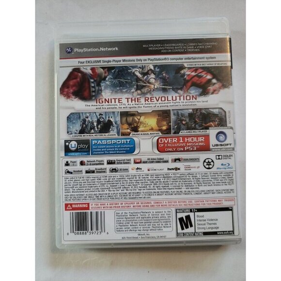 Assassin's Creed III GameStop Edition (Sony PlayStation 3 PS3, 2012) - Picture 2 of 3